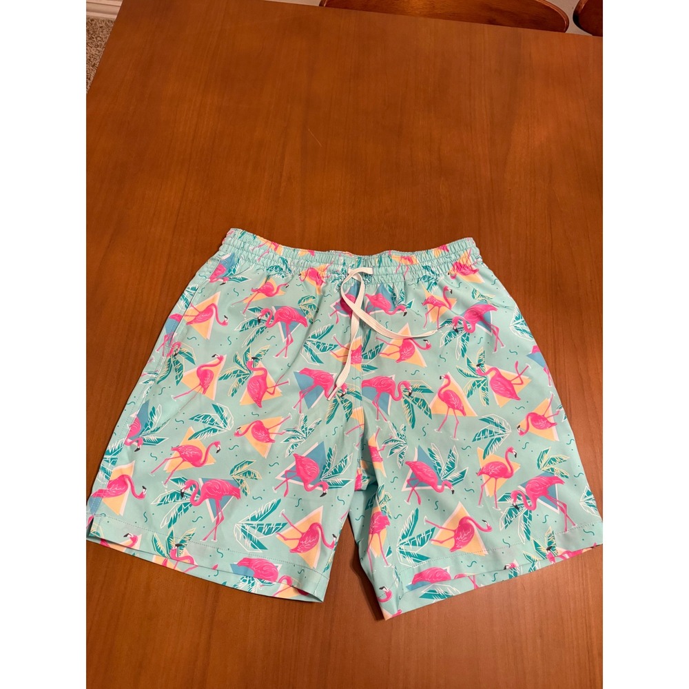 Chubbies Swim Trunks Medium‎ Flamingo Print Swim Shorts Tropical